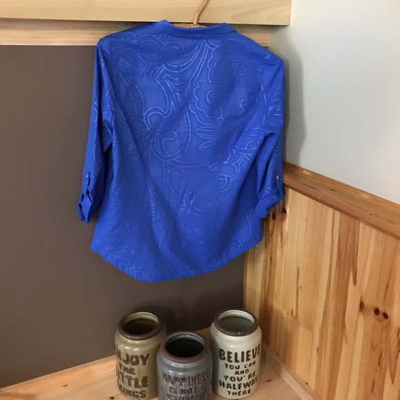 Zenergy by Chico’s Royal Blue Lightweight Zip Up Jacket, NWOT, 0/S - Picture 2 of 16